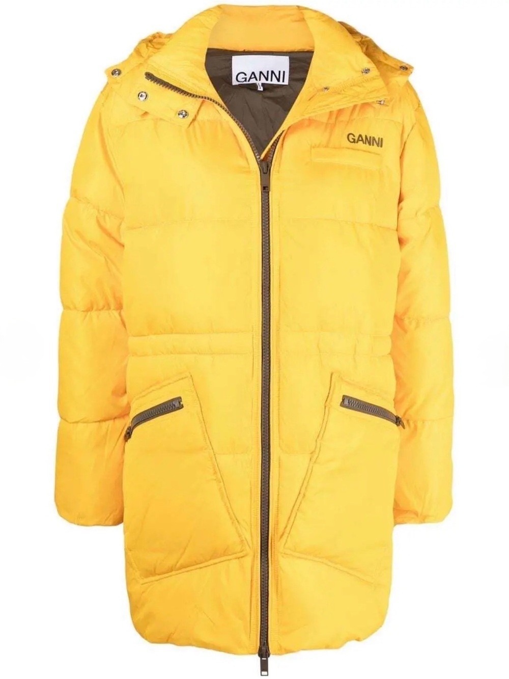 GANNI Puffer Jacket in Spectra Yellow
